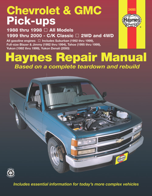 Repair Manual, Chevrolet & GMC Pick-ups (88-98) & C/K Classic (99-00) | 44324065