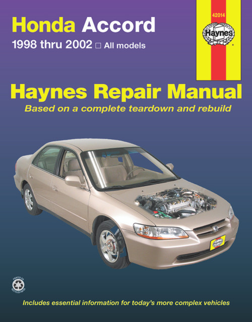 Repair Manual, Honda Accord, '98-'02 | 44342014