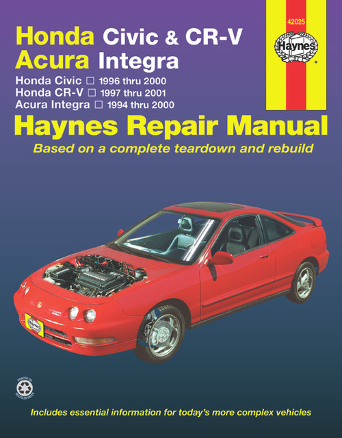 Repair Manual, Honda Civic (96-00), CR-V (97-01) & Acura Integra (94-00) | 44342025