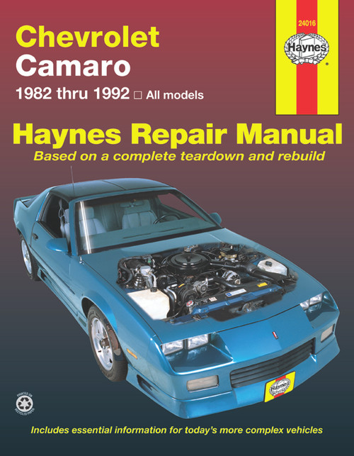 Repair Manual, Chevrolet Camaro, '82-'92 | 44324016
