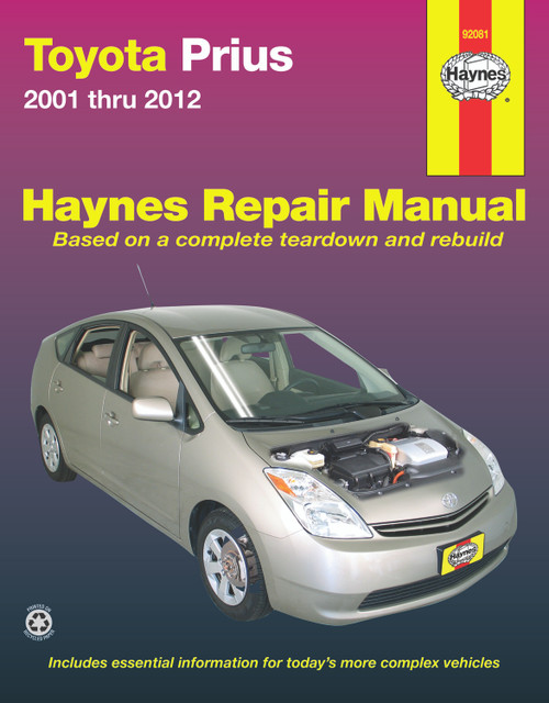 Repair Manual, Toyota Prius, '01-'12 | 44392081