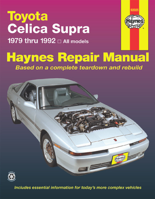 Repair Manual, Toyota Supra, '79-'92 | 44392025