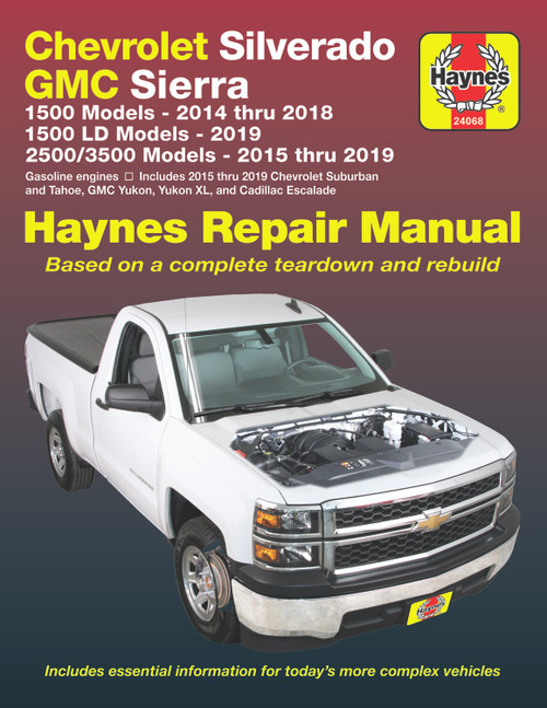 Repair Manual, Chevrolet/GMC  Silverado/Sierra 1500 Models 14'-18', 1500 LD Models 2019, 2500/3500 Models 2015 thru 2019 | 44324068