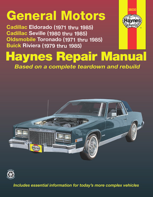 Repair Manual, GM: Eldorado, Seville, Deville, Riviera, Toronado, '71-'85 | 44338030