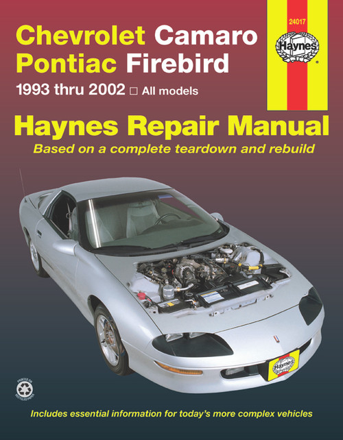 Repair Manual, Chevrolet Camaro / Pontiac Firebird, '93-'02 | 44324017