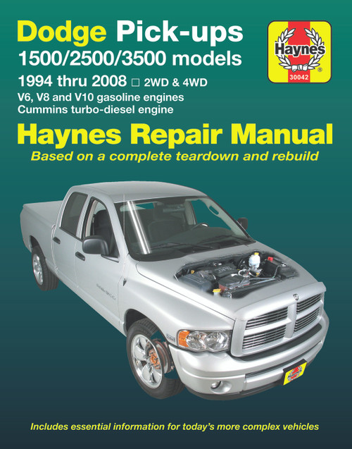 Repair Manual, Dodge 1500, 2500 & 3500 Pick-ups, '94-'08 | 44330042