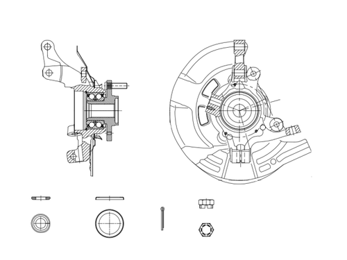 11-12 Kia Optima (2.0) Suspension Knuckle Assembly  - Front Right | GSP9372006
