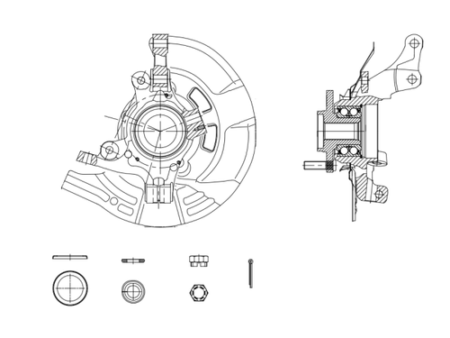 2011 Kia Optima (2.4) Suspension Knuckle Assembly  - Front Left | GSP9372003