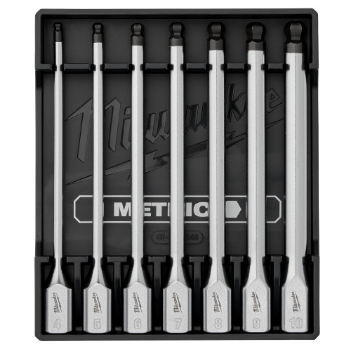 7pc 3/8” Drive Long Ball End Hex Bit Socket Set - Metric | MET48-22-9548