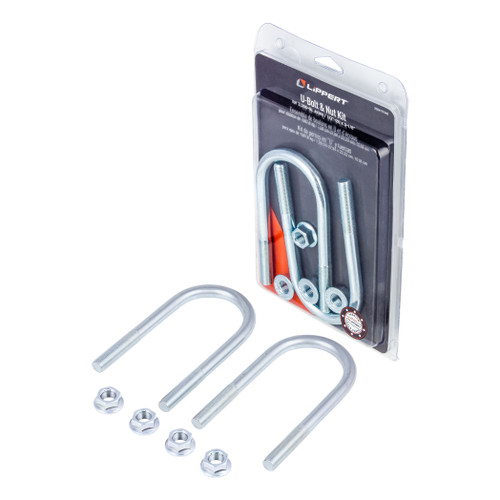 Trailer Axle U-Bolt & Nut Kit, 3,500-lb. Axles, 2-3/8" Axle Tube, 1/2"-20 Thread, 5-1/8" Length | LCI2024117446