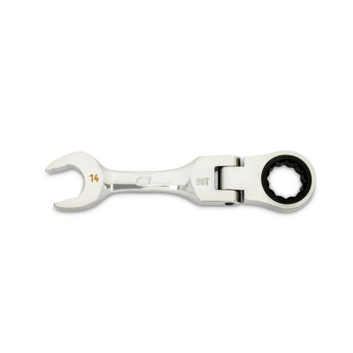 14mm 90-Tooth 12 Point Stubby Flex Combination Ratcheting Wrench | APX86864