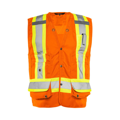 Hi-Vis Surveyor Safety Vest, Orange, Medium | WLSTV20OM