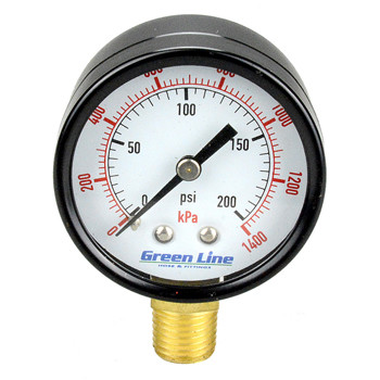 0-160 PSI Dry Bottom Mount Pressure Gauge | GLSPGD15-0160