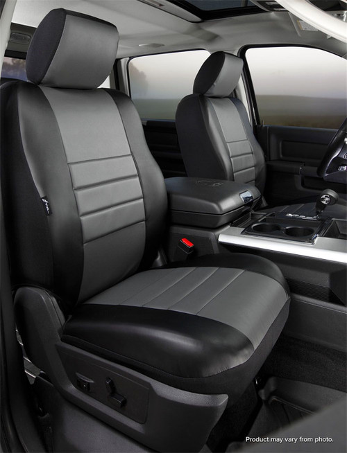 SL60 Series - Leatherlite Simulated Leather Custom Fit Front Seat Cover- Gray | 947SL68-15 GRAY
