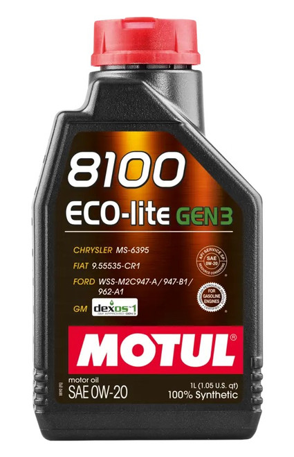 8100 Eco-Lite 0W20 Synthetic Engine Oil - 1L | MOT111363