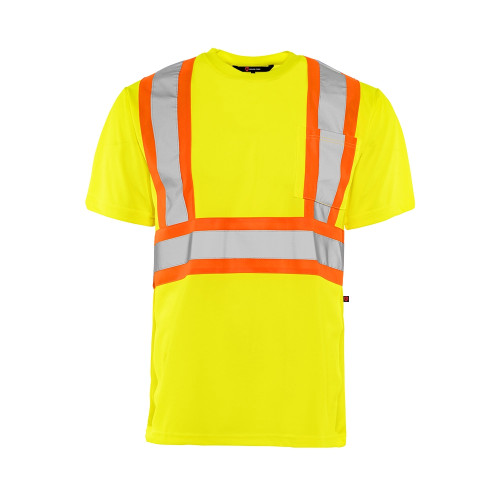 Hi-Vis Polyester T-Shirt, Yellow, Large | WLSTT1YL