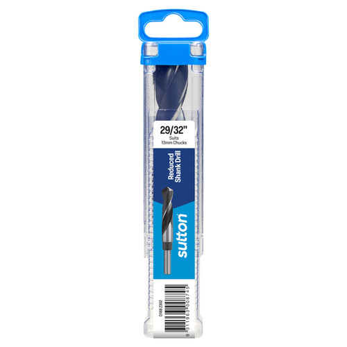 Drill D188 Reduced Shank 1/2-Shk HSS Blu Hangpack 29/32" | SUT008745
