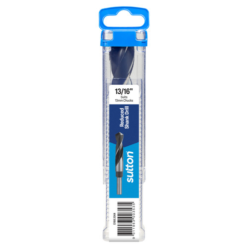 Drill D188 Reduced Shank 1/2-Shk HSS Blu Hangpack 13/16" | SUT003535