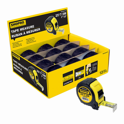 1" x 7.5 m/25' Tape Measure (Qty 1) | 679T001691AST