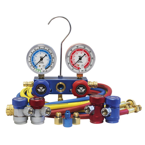 Dual R134A/R1234Yf Aluminum Manifold 2 1/2 Gauges 3 - 60" R134A Hoses | 88M89661-AYF