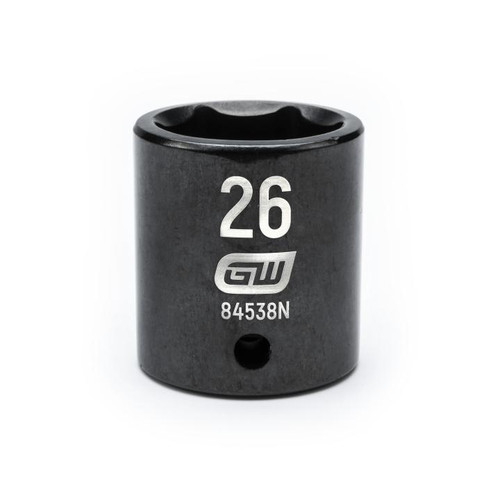 1/2" Drive 6 Point Standard Impact Metric Socket 26mm | APX84538N