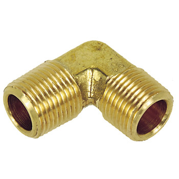 3/8" Brass Pipe 90° Male Elbow | GLSG1696B-06-06