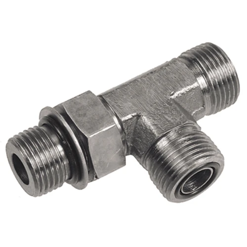 13/16-16 Male O-Ring Face Seal X 3/4-16 Male O-Ring Boss Run Tee | GLS93T19-08-08