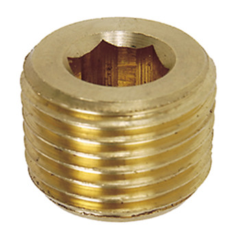 3/8" Brass Hollow Hex Head Pipe Plug | GLSG1600HB-06