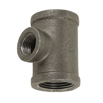 Black Reducing Pipe Tee | GLSG08T88M-050-038