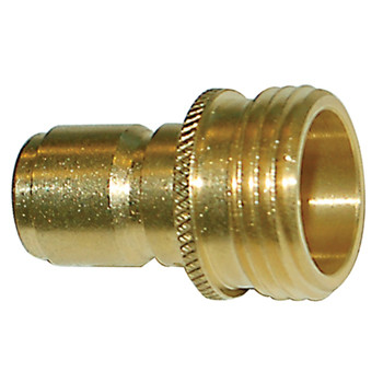 Brass Garden Hose Straight-Through Nipple With Male Garden Hose Thread | GLSCPST-GHTB