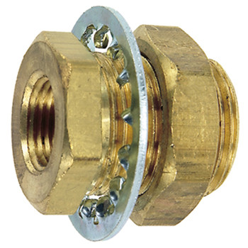 1/8" Brass Bulkhead Coupling | GLSG0808BBH-02-02