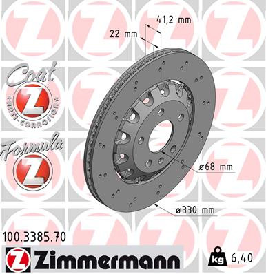 Formula F Coat Z Brake Rotor | ZIM100.3385.70