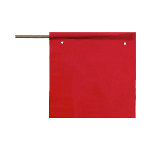 Orange Mesh Traffic Flag - PVC/Nylon - 18″ × 18″ | WLS670020
