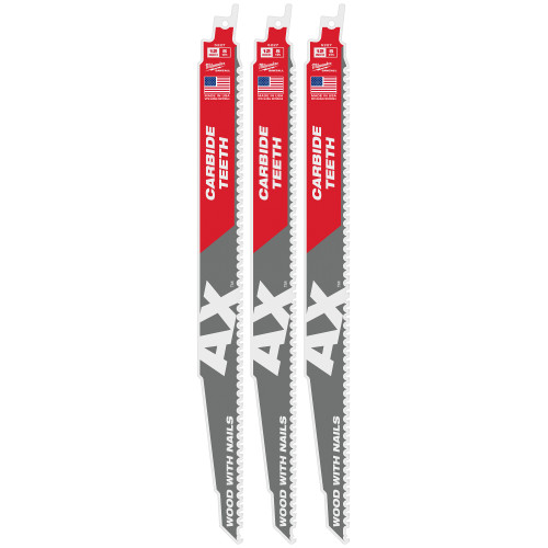 12" 5 TPI AX with Carbide Teeth SAWZALL Blade, Wood with Nails (1 PK) | MET48-00-5227CAN