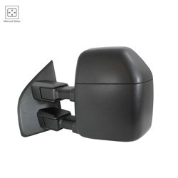 Mirror Assembly, Driver Side, Textured Black; Towing; Manual Extending | 74AFDJ4-941-2