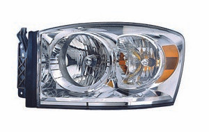 Headlight Assembly, Driver Side; Halogen; Chrome Bezel | 74ADP334-1122LAC