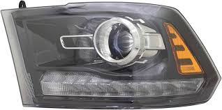 Headlight Assembly, Driver Side; Halogen; Projector Type; Black Bezel; w/LED Daytime Lamp | 74AVS334-1137LASN2