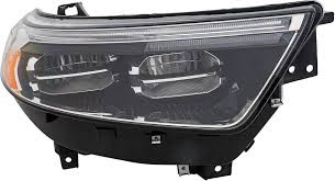 Headlight Assembly, Passenger Side; LED; Black Bezel | 74AVSA30-1125RUS1