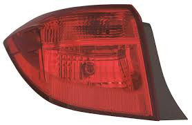 Rear Tail Lamp Assembly, Outer, Driver Side; LED; w/Halogen Signal | 74AVS312-19B8LUCR