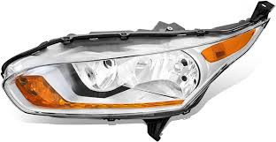 Headlight Assembly, Driver Side; Halogen; Chrome Bezel | 74ADPK30-1163LACN1