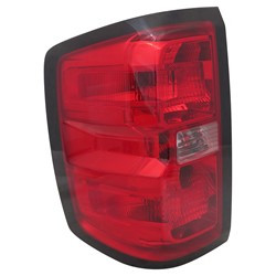 Rear Tail Lamp Assembly, Driver Side; Halogen; w/Black Surround; w/Small Back Up Lamp Assembly | 74ADPK35-1964LAC