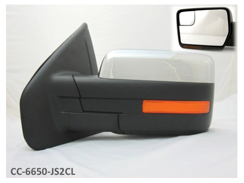 Mirror Assembly, Driver Side Power & Heated; w/Signal Lamp; w/o Puddle Lamp; Chrome Cap; w/Memory; w/o Dimmer | 74AFDJ6-941-E2
