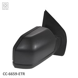 Mirror Assembly, Passenger Side, Textured Black; Power; w/o Heat; w/o Signal; w/o Blindspot; Manual Folding | 74AFDJ7-941-B1