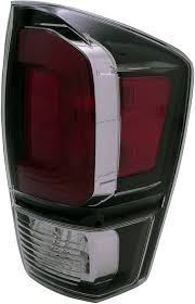 Rear Tail Lamp Assembly, Passenger Side Halogen; Matte Black Bezel; w/Chrome Trim | 74ATYU3-250S-C1V