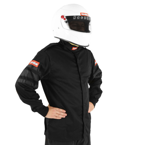 SFI-1 Pyrovatex Single-Layer Racing Fire Jacket, Black - Small | 0RQ111002RQP