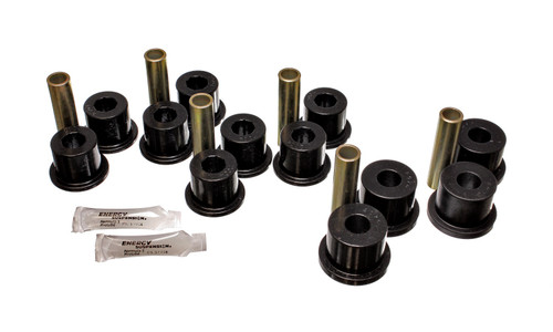 Leaf Spring Bushing Set, Black, Rear, w/1.5" OD Frame Shackle, 1.75" Main Eye, 3000-3500 lb. Axle Rating, Performance Polyurethane | 3063.2107G