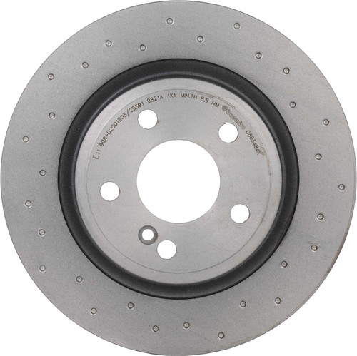 Premium UV Coated Rear Xtra Cross Drilled Rear Disc Brake Rotor | BBB08.B348.4X