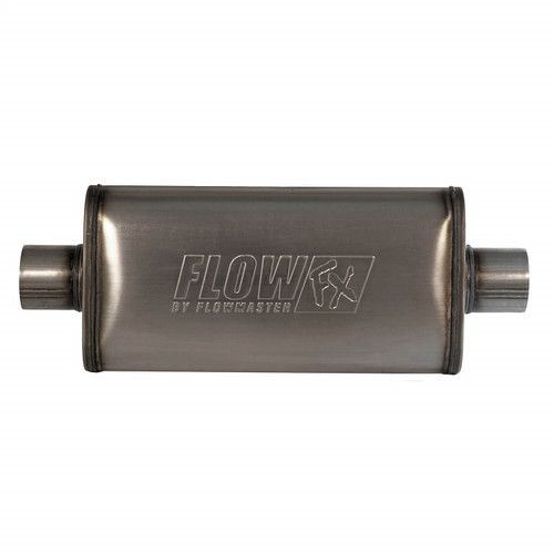 FlowFX Muffler - 3.00 Center In/3.00 Center Out - Straight Through Performance - Moderate Sound - Stainless Steel | 37A71249