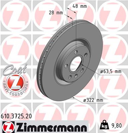 Coat Z Brake Rotor | ZIM610.3725.20