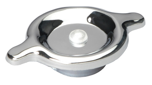 "Twist-In" Style Oil Cap; GM Vehicles; Rubber With Chrome Top- Plain | 5184804